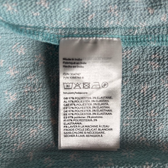 H&M Turquoise Floral Sleeveless Cutout Maxi Dress - Picture 8 of 8